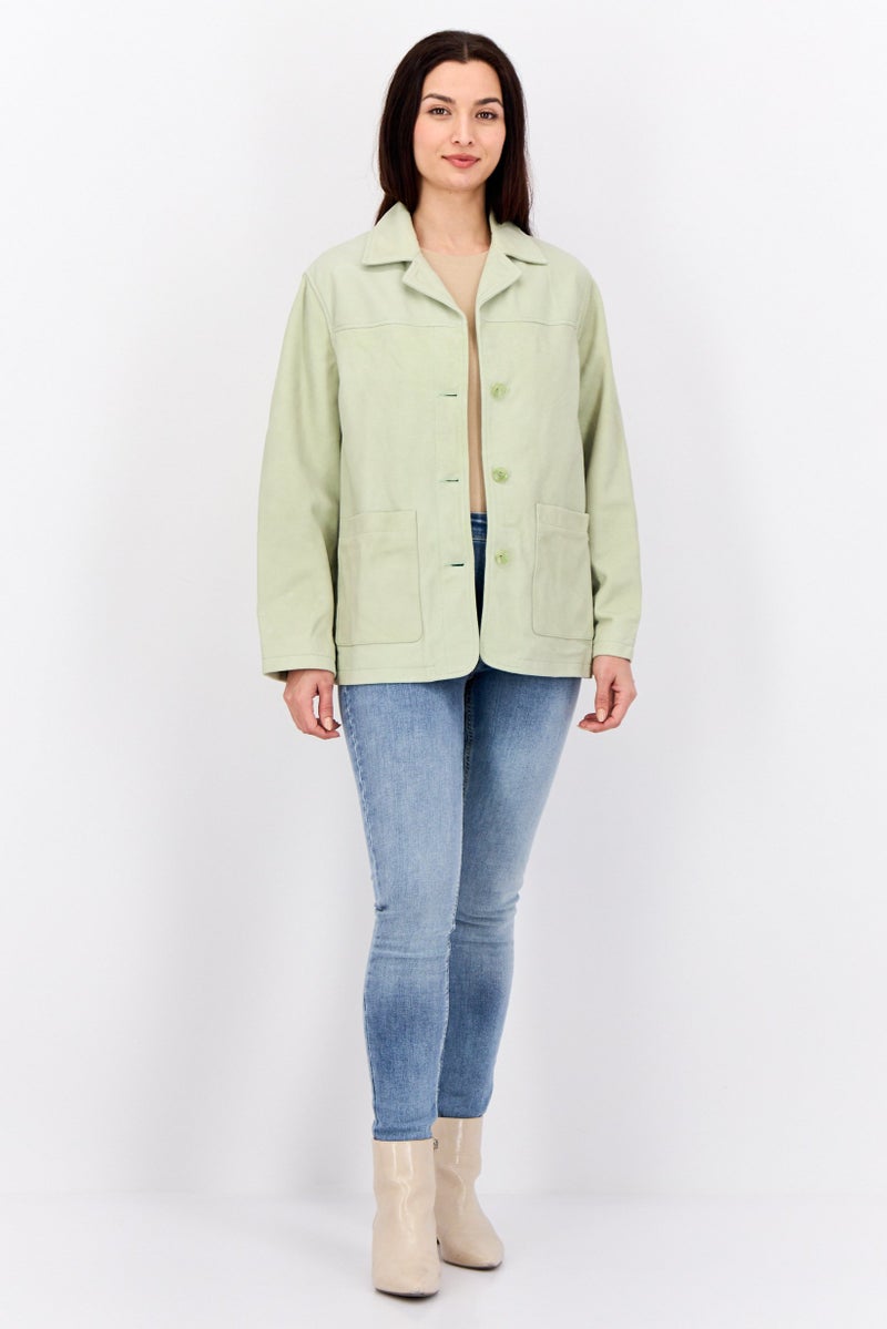 ASOS جاكيت قميص نسائي من أسوس ديزاين، أخضر مائل للرمادي - Image 4